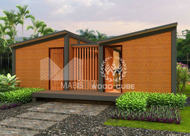 Pensión prefabricada con marco de acero, hogares prefabricados de la cabina del panel de pared de bocadillo
